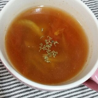 トマトとセロリの温スープ